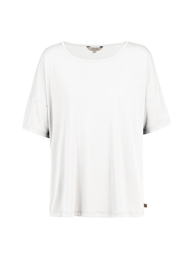Herrlicher Julieana Jersey Damenshirt in Weiß