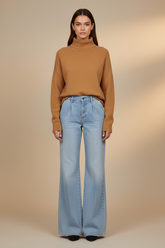 Herrlicher Lovely Flared Denim Light Hose für Damen in Blau