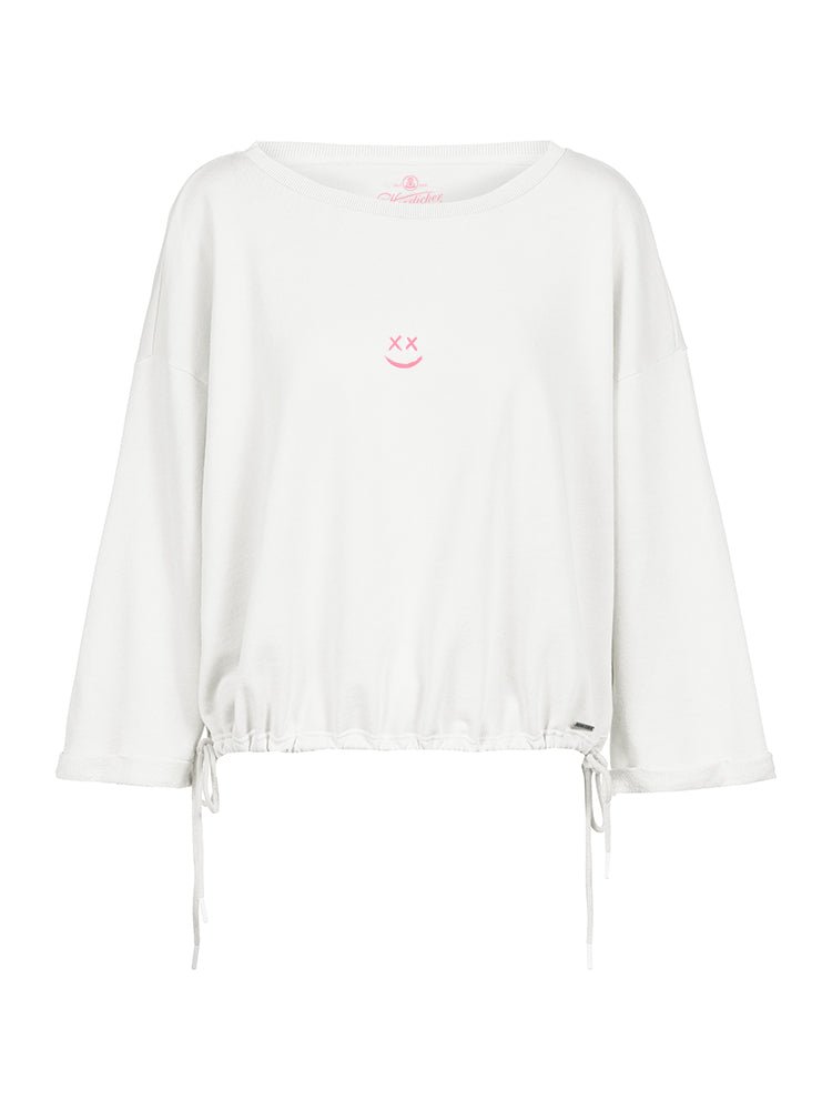 Herrlicher Maisy Sweat Damenshirt in Weiß