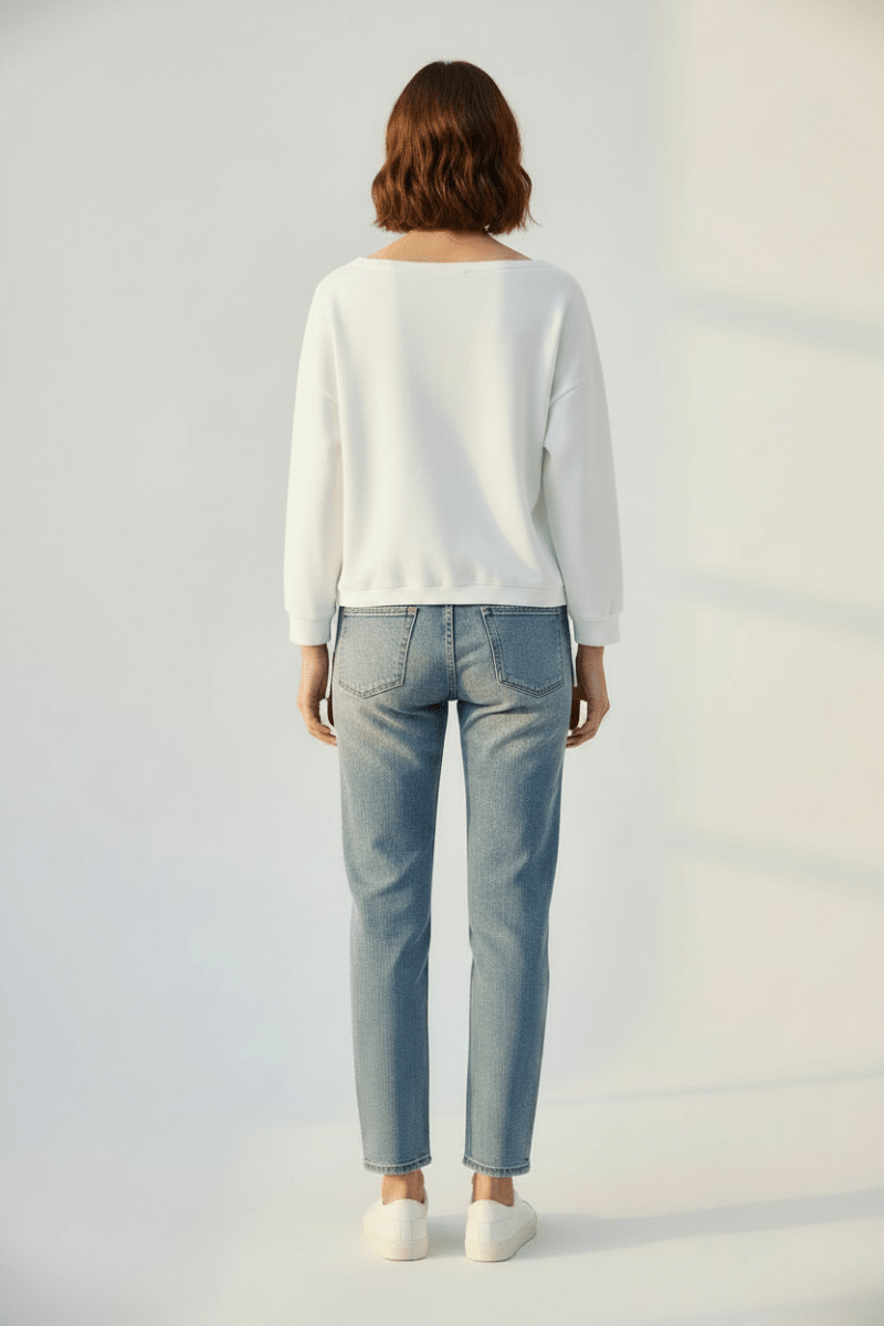 Herrlicher Maisy Sweat Damenshirt in Weiß