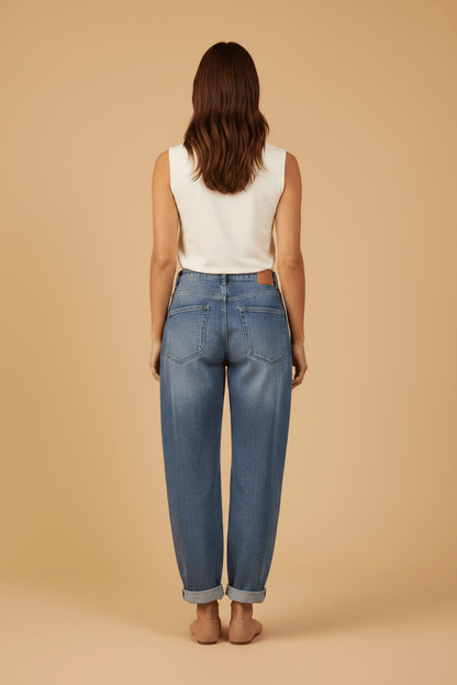 Herrlicher Meryll Organic Denim Stretch Jeans Navy – Damen Jeans Dunkelblau