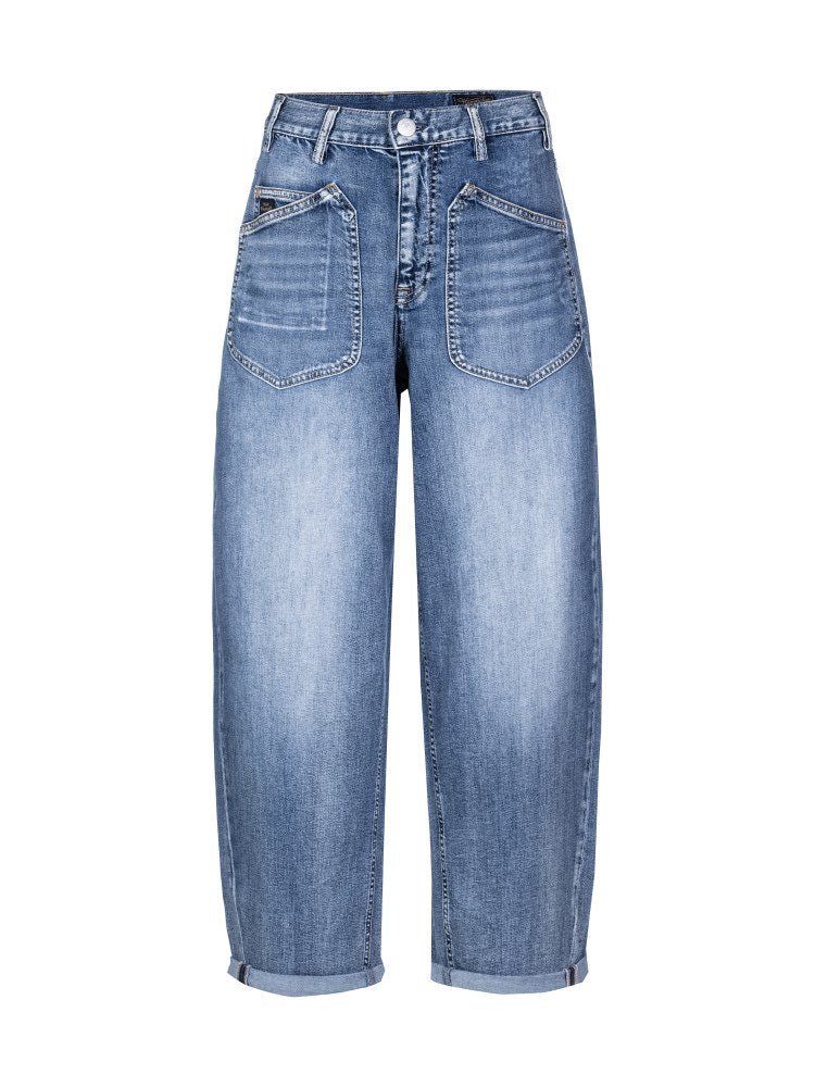 Herrlicher Meryll Organic Denim Stretch Jeans Navy – Damen Jeans Dunkelblau