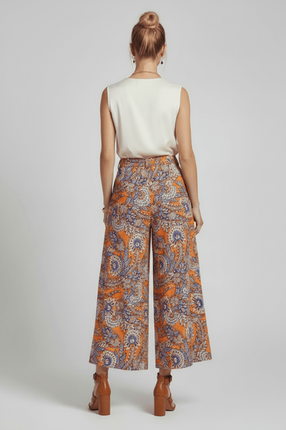 Herrlicher Nelanie Viscose Printed Hose für Damen in Orange