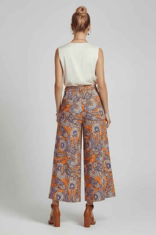 Herrlicher Nelanie Viscose Printed Hose für Damen in Orange