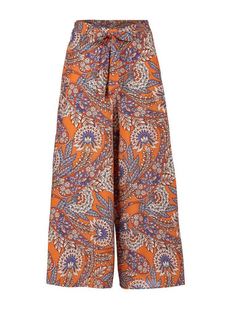 Herrlicher Nelanie Viscose Printed Hose für Damen in Orange