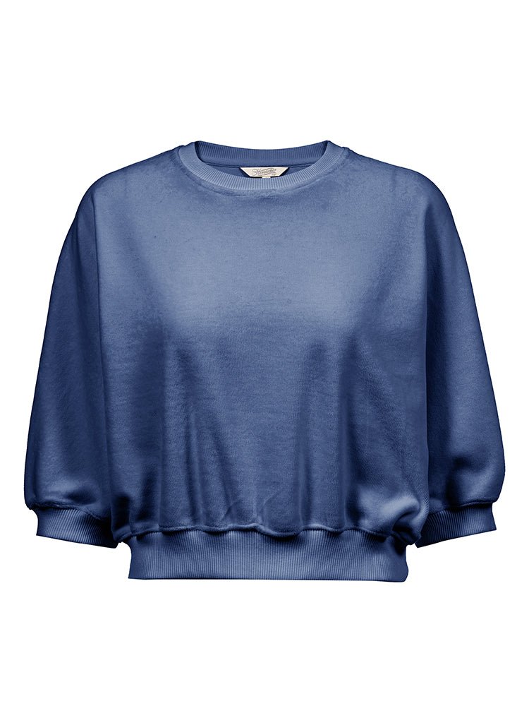 Herrlicher Pauli Jersey Velour Damenshirt in Pacific