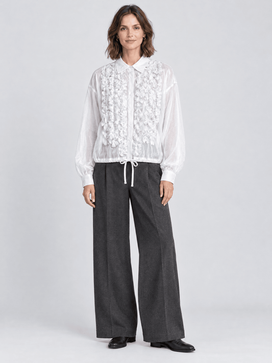 Herrlicher Saphira Polyester Mix Bluse in Weiß