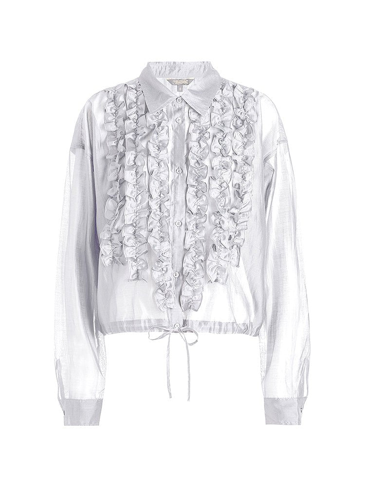 Herrlicher Saphira Polyester Mix Bluse in Weiß