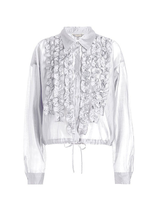 Herrlicher Saphira Polyester Mix Bluse in Weiß