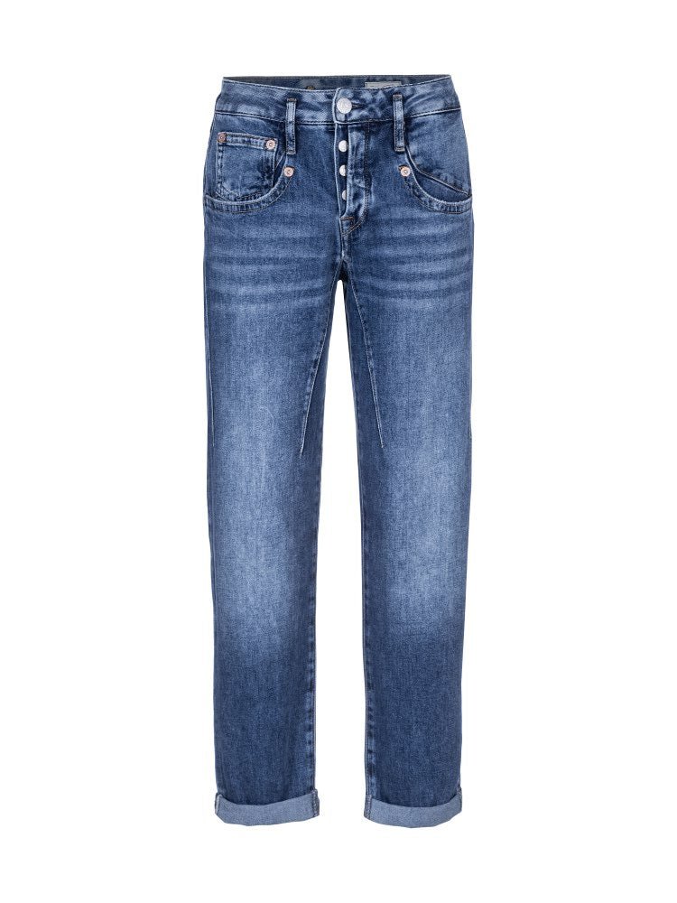 Herrlicher Shyra Tap Denim Stretch Damenhose in Ocean