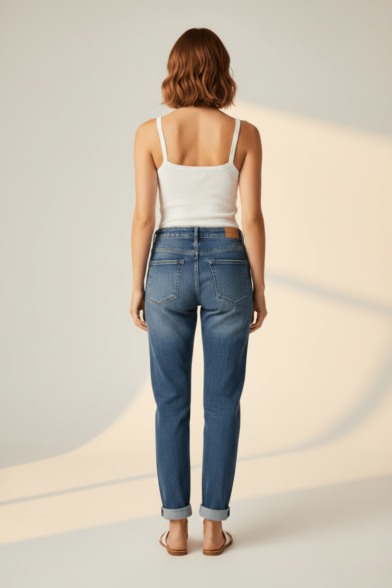 Herrlicher Shyra Tap Denim Stretch Damenhose in Ocean
