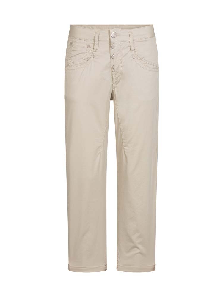 Herrlicher Shyra Tap Satin Stretch Hose für Damen in Beige