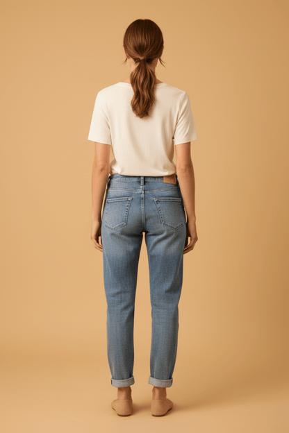 Herrlicher Shyra Tap Zip Organic Denim Jeans Navy – Schmal Jeans Damen