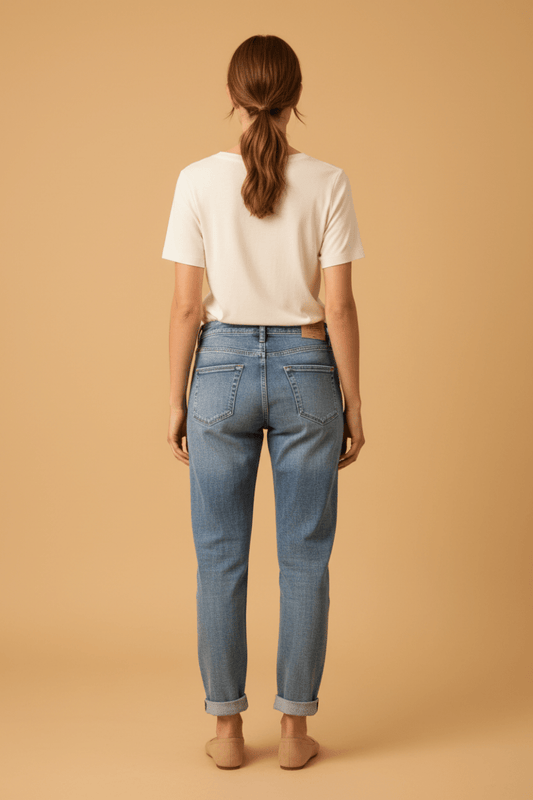 Herrlicher Shyra Tap Zip Organic Denim Jeans Navy – Schmal Jeans Damen