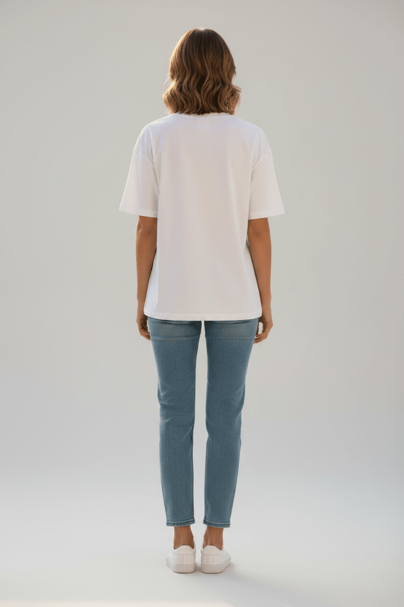 Herrlicher Stinella Jersey Damenshirt in Weiß