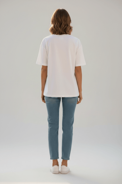 Herrlicher Stinella Jersey Damenshirt in Weiß