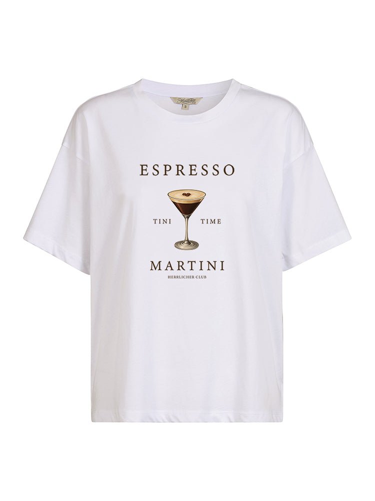 Herrlicher Stinella Jersey Damenshirt in Weiß