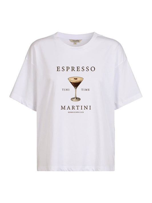 Herrlicher Stinella Jersey Damenshirt in Weiß