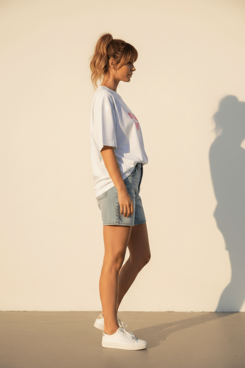 Herrlicher Stinella Jersey Garment Dyed Damenshirt in Weiß