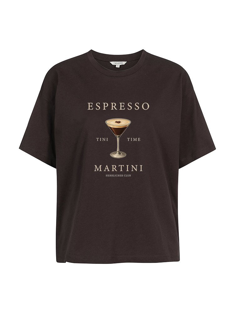 Herrlicher Stinella Jersey Shirt für Damen in Coffee