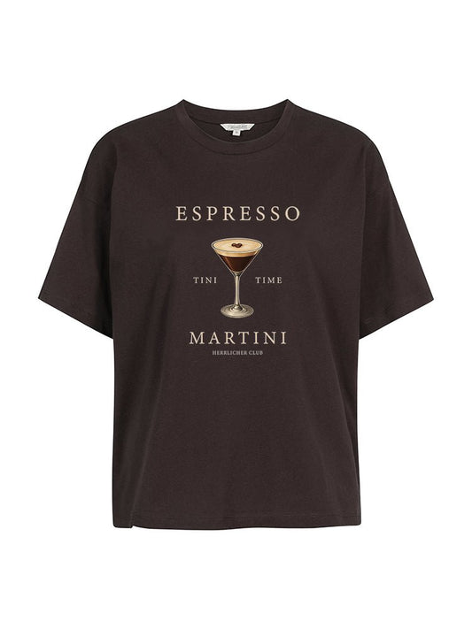 Herrlicher Stinella Jersey Shirt für Damen in Coffee