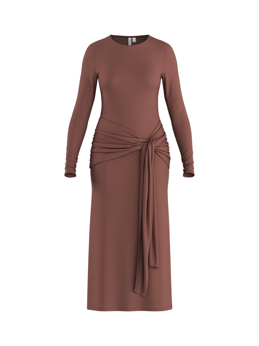 Hypedrop Drapiertes Maxikleid Grace in Nutmeg