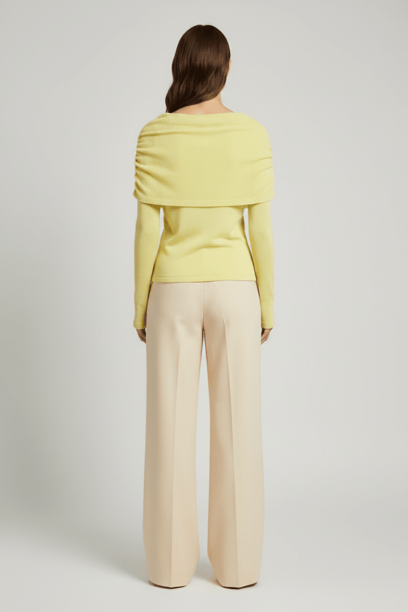 Hypedrop Top HDLEONORA LS Cape Top in Anise Flower