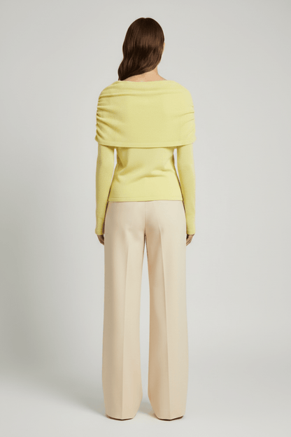 Hypedrop Top HDLEONORA LS Cape Top in Anise Flower