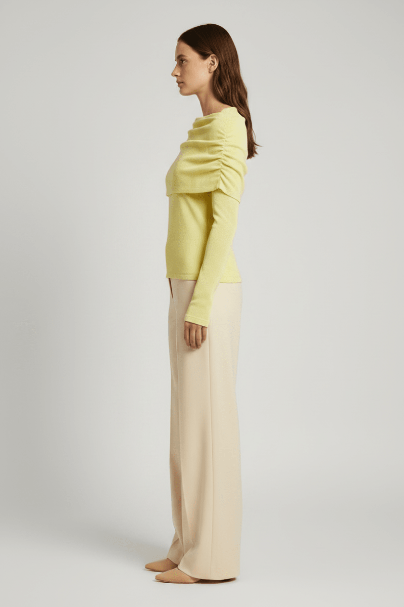 Hypedrop Top HDLEONORA LS Cape Top in Anise Flower