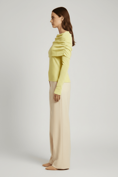 Hypedrop Top HDLEONORA LS Cape Top in Anise Flower