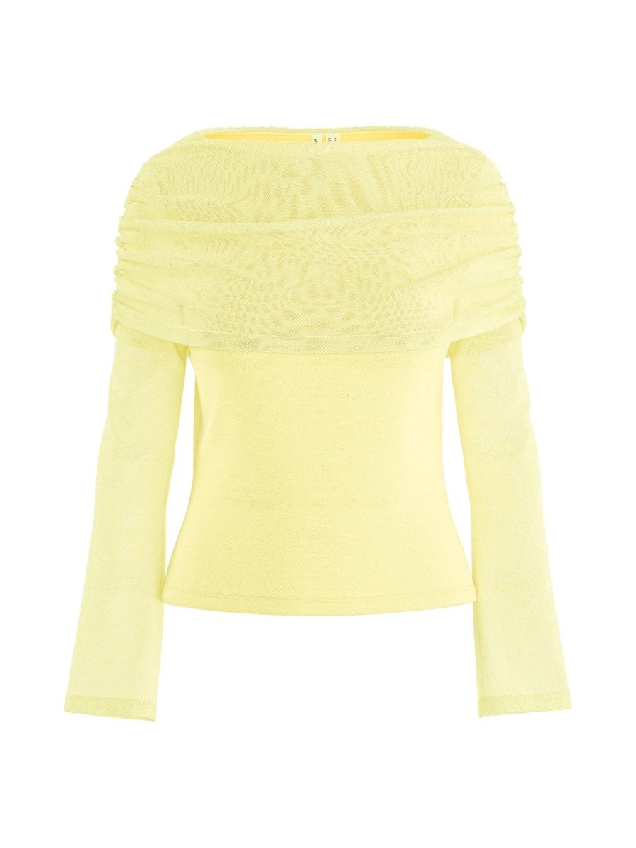 Hypedrop Top HDLEONORA LS Cape Top in Anise Flower