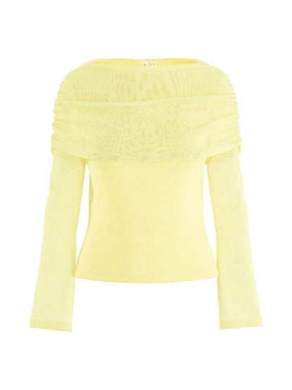 Hypedrop Top HDLEONORA LS Cape Top in Anise Flower