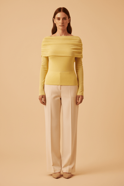 Hypedrop Top HDLEONORA LS Cape Top in Anise Flower