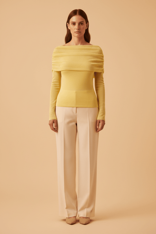 Hypedrop Top HDLEONORA LS Cape Top in Anise Flower