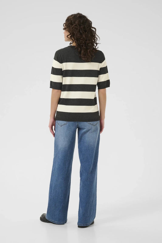 KAFFE Kurzarmpullover Kalizza in der Farbe DGM/Turtledove