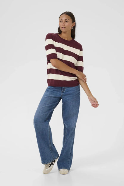 KAFFE Kurzarmpullover KAlizza in der Farbe Windsor/Turtledove