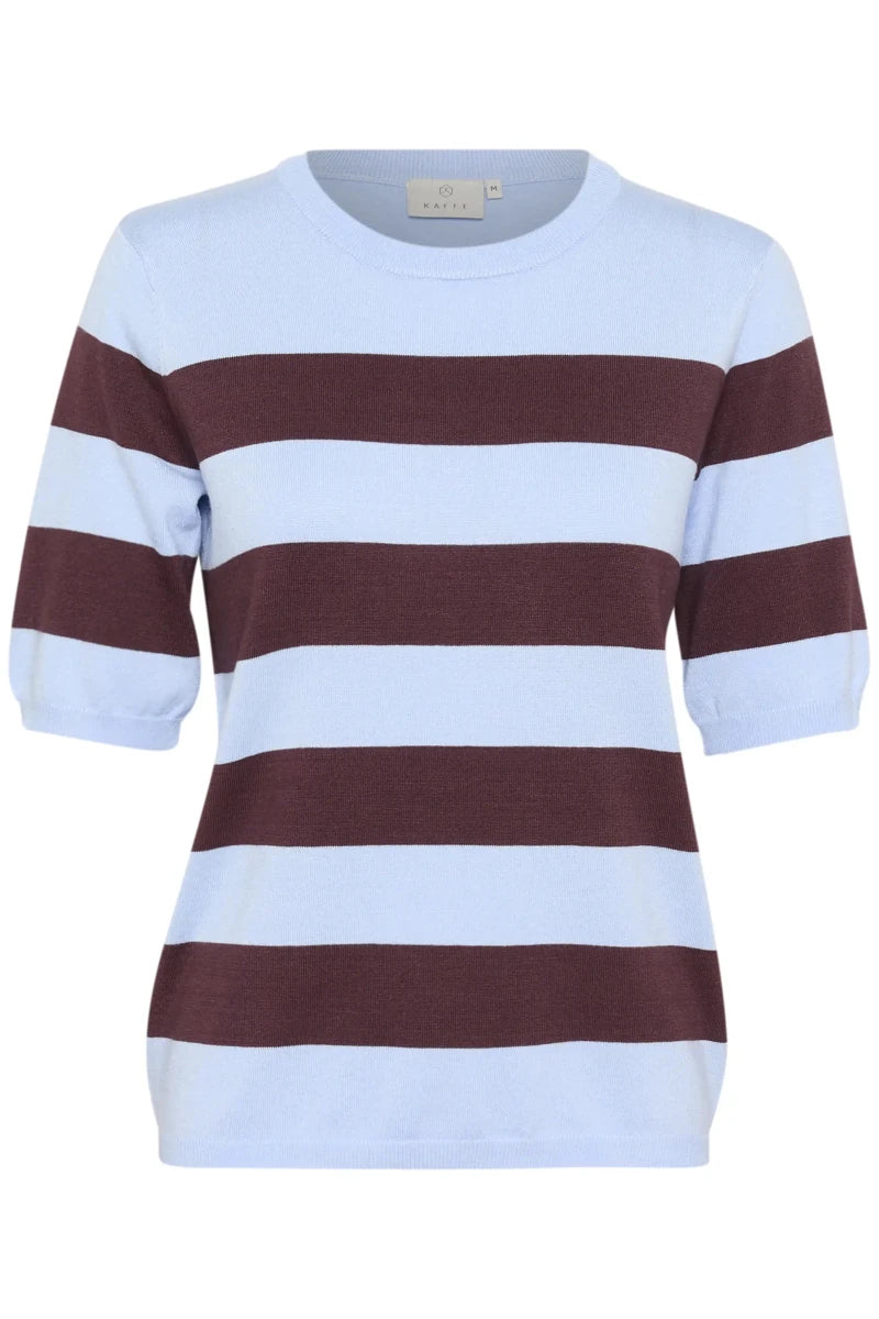 KAFFE Kurzarmpullover Kalizza in der Farbe Windsurfer/Fudge