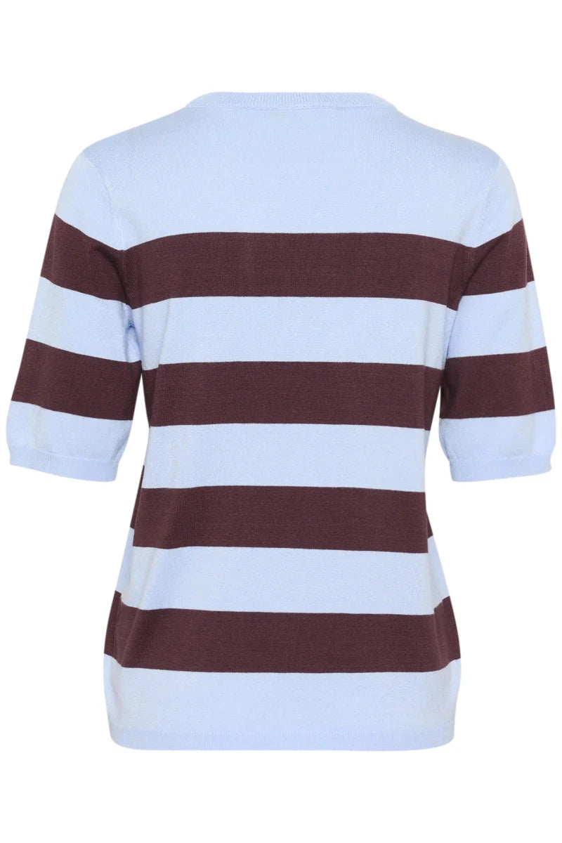 KAFFE Kurzarmpullover Kalizza in der Farbe Windsurfer/Fudge