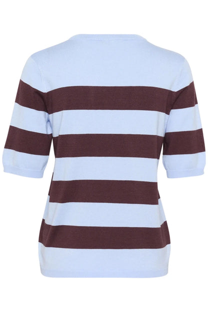 KAFFE Kurzarmpullover Kalizza in der Farbe Windsurfer/Fudge