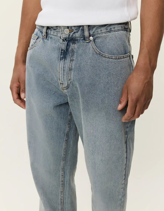 Les Deux Ryder Washed Denim Jeans Light Indigo Wash 458