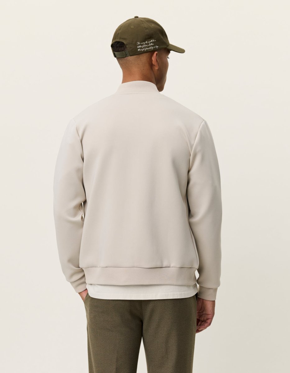 Les Deux Ballier Crew Track Jacket in der Farbe Light Sand