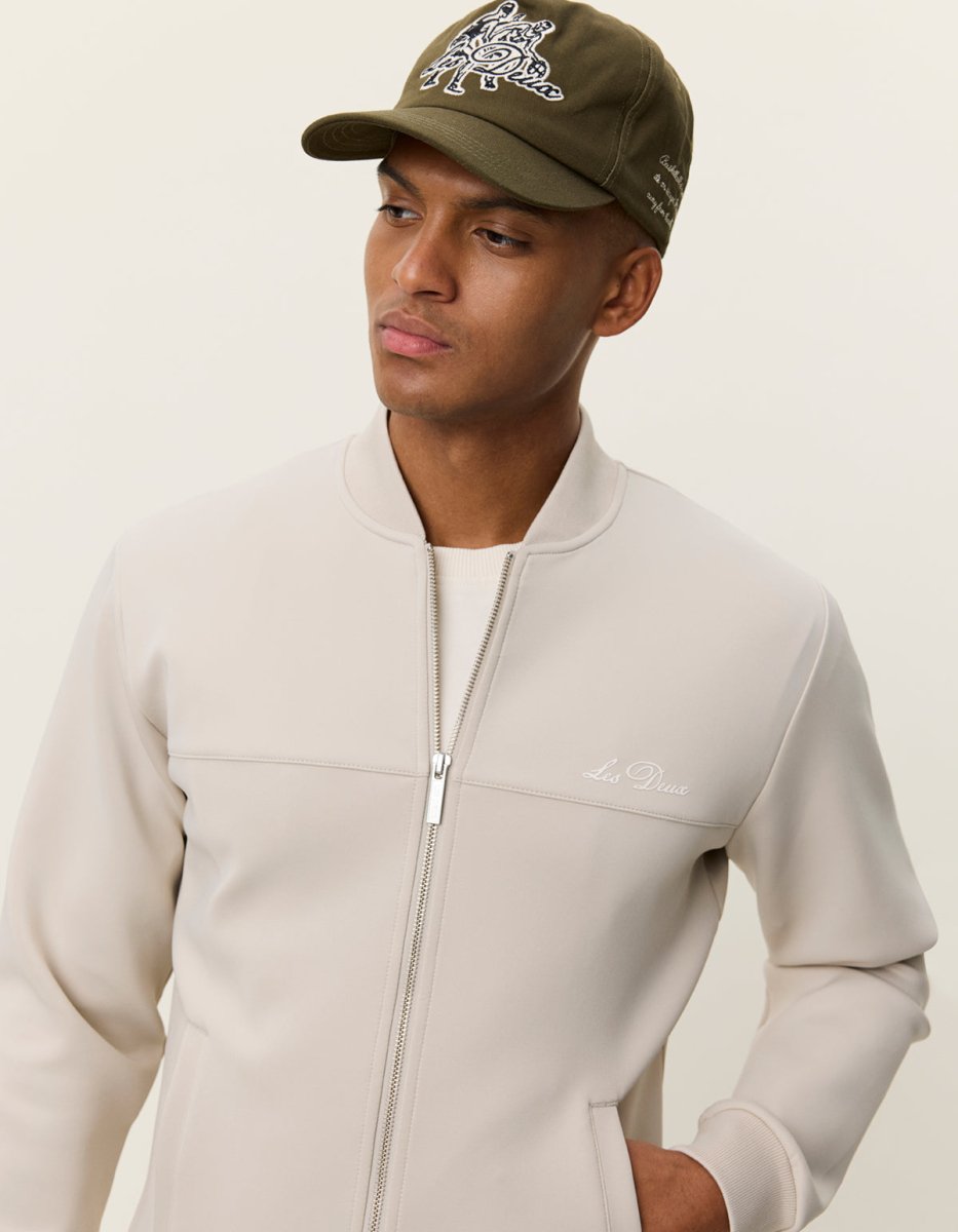 Les Deux Ballier Crew Track Jacket in der Farbe Light Sand