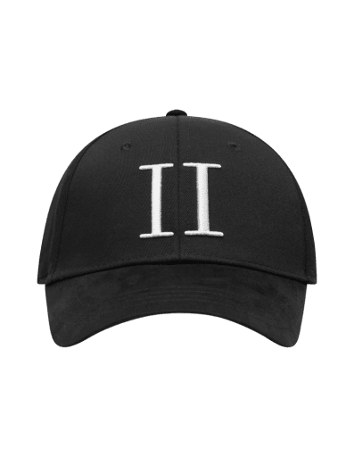 Les Deux Baseball Cap Suede II in der Farbe BLACK/WHITE
