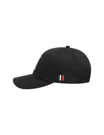 Les Deux Baseball Cap Suede II in der Farbe BLACK/WHITE