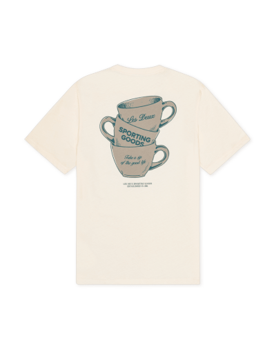 Les Deux Ben Artist T-Shirt in der Farbe EGGNOG WHITE
