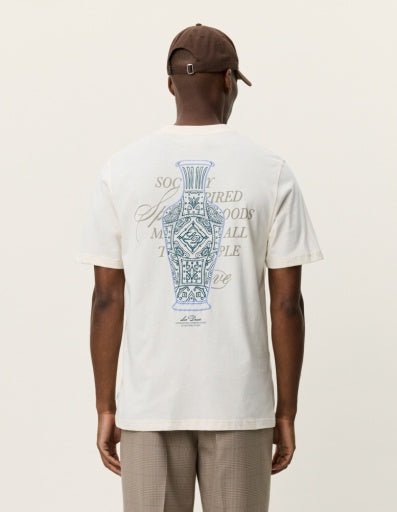 Les Deux Ben Faience T-Shirt in der Farbe EGGNOG WHITE