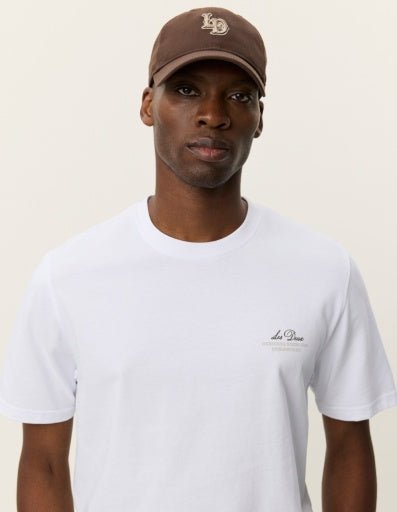 Les Deux Ben Globe T-Shirt in der Farbe WHITE