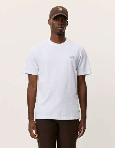 Les Deux Ben Globe T-Shirt in der Farbe WHITE
