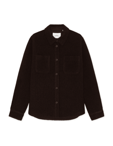 Les Deux Bouclé Overshirt Delicioso Braun – Herren Bouclé-Overshirt