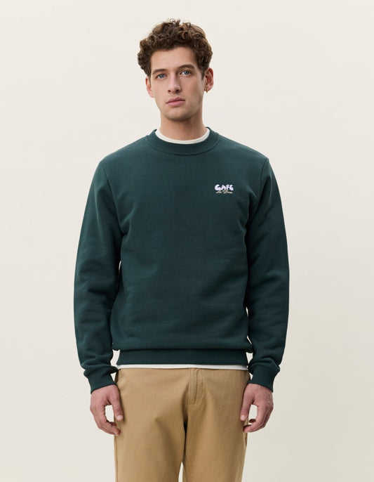 Les Deux Café Sweatshirt Regular in Grün für Herren